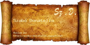 Szabó Donatella névjegykártya