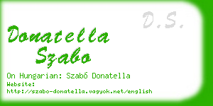 donatella szabo business card