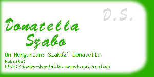 donatella szabo business card